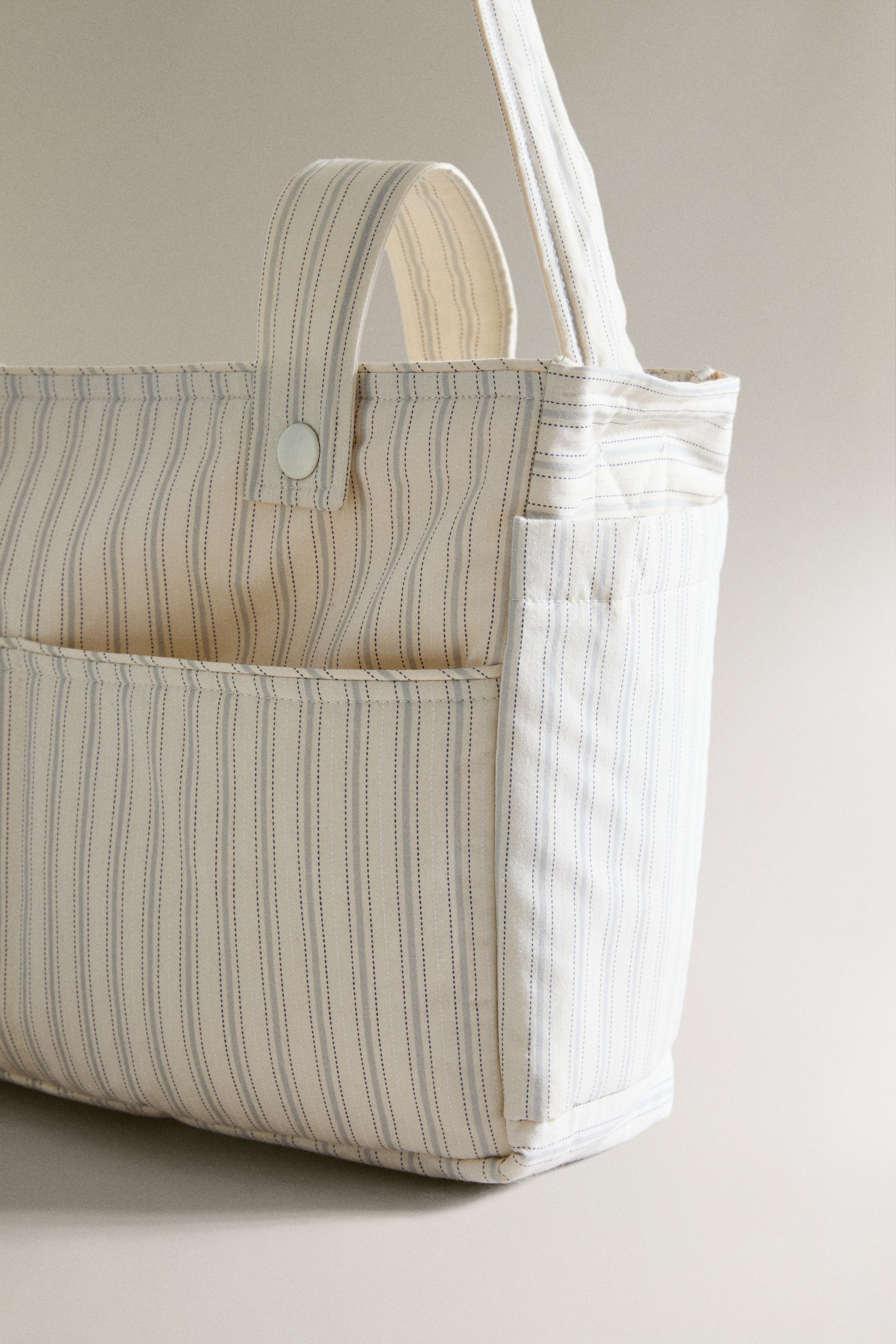 Algodon Rayas Bolso Maternidad Zara Home BOLSO PAPEL DETALLE VIVO
