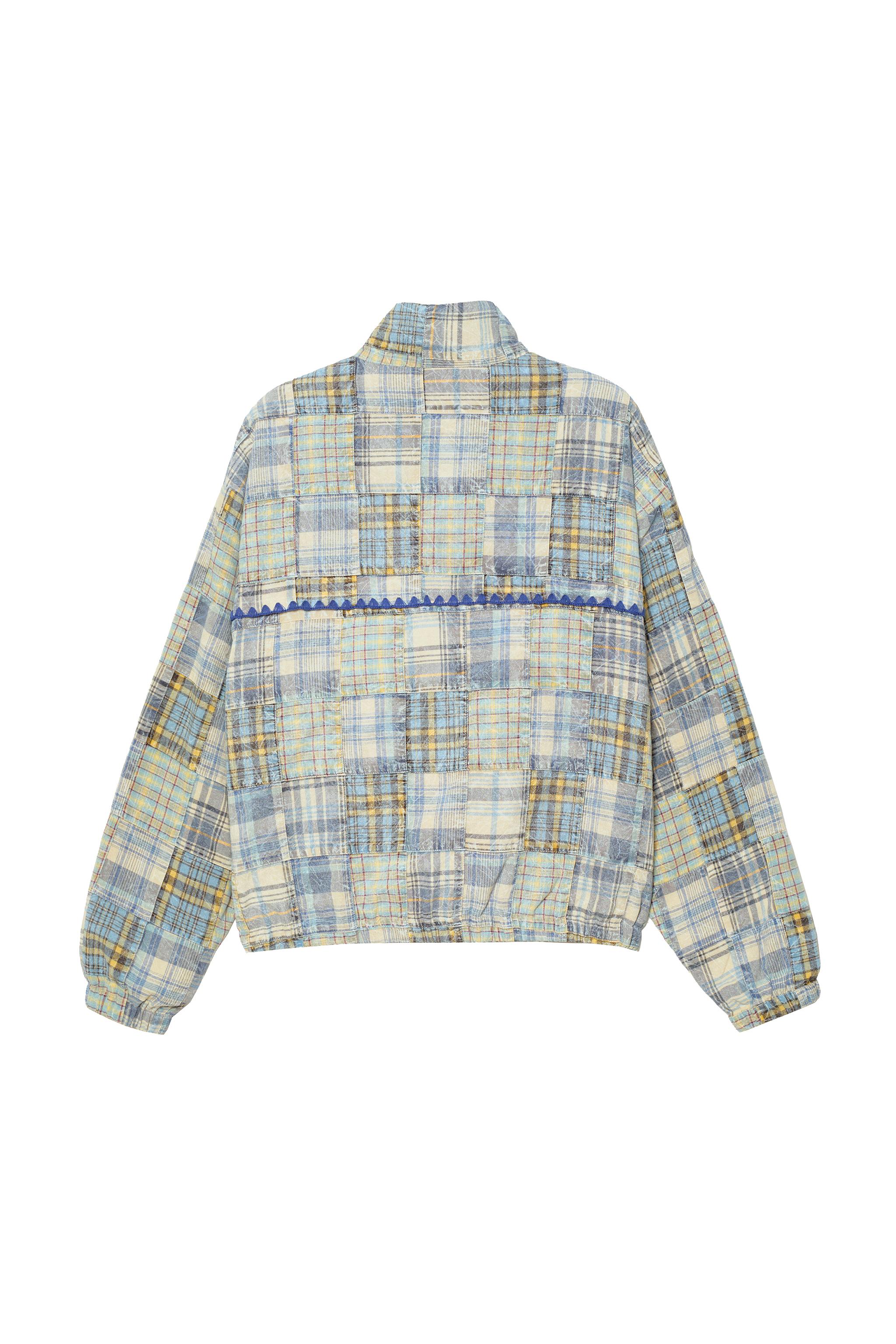Мужские куртки Zara RELAXED FIT PLAID PATCHWORK JACKET — фото 4