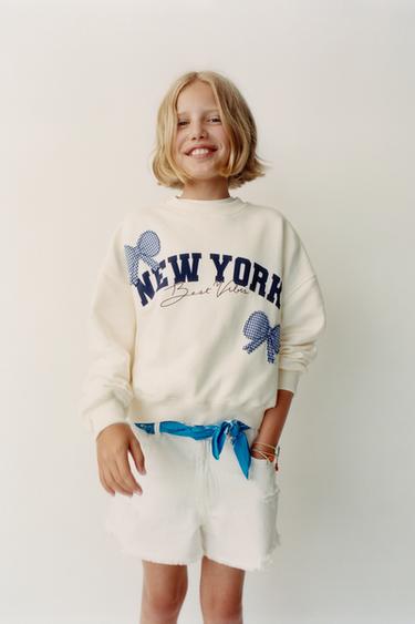 SUDADERA PARCHES CUADRO VICHY - Crudo de Zara