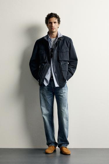 REGULAR FIT UTILITY PARKA - Navy blue by Zara - Image 0