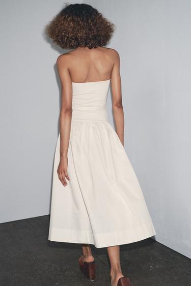 CONTRAST BELT DRESS - Ecru by Zara - Image 3
