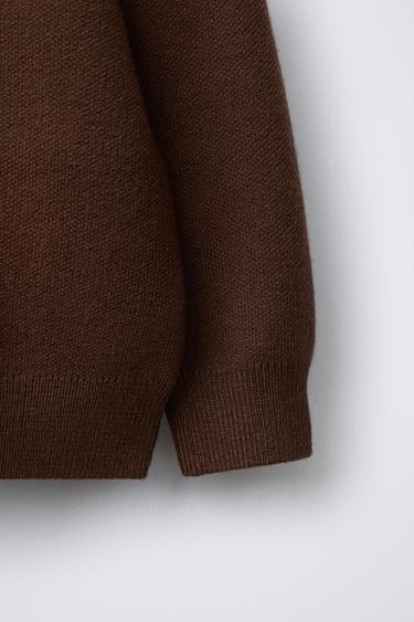 KNIT POLO SHIRT - Chocolate brown by Zara - Image 3
