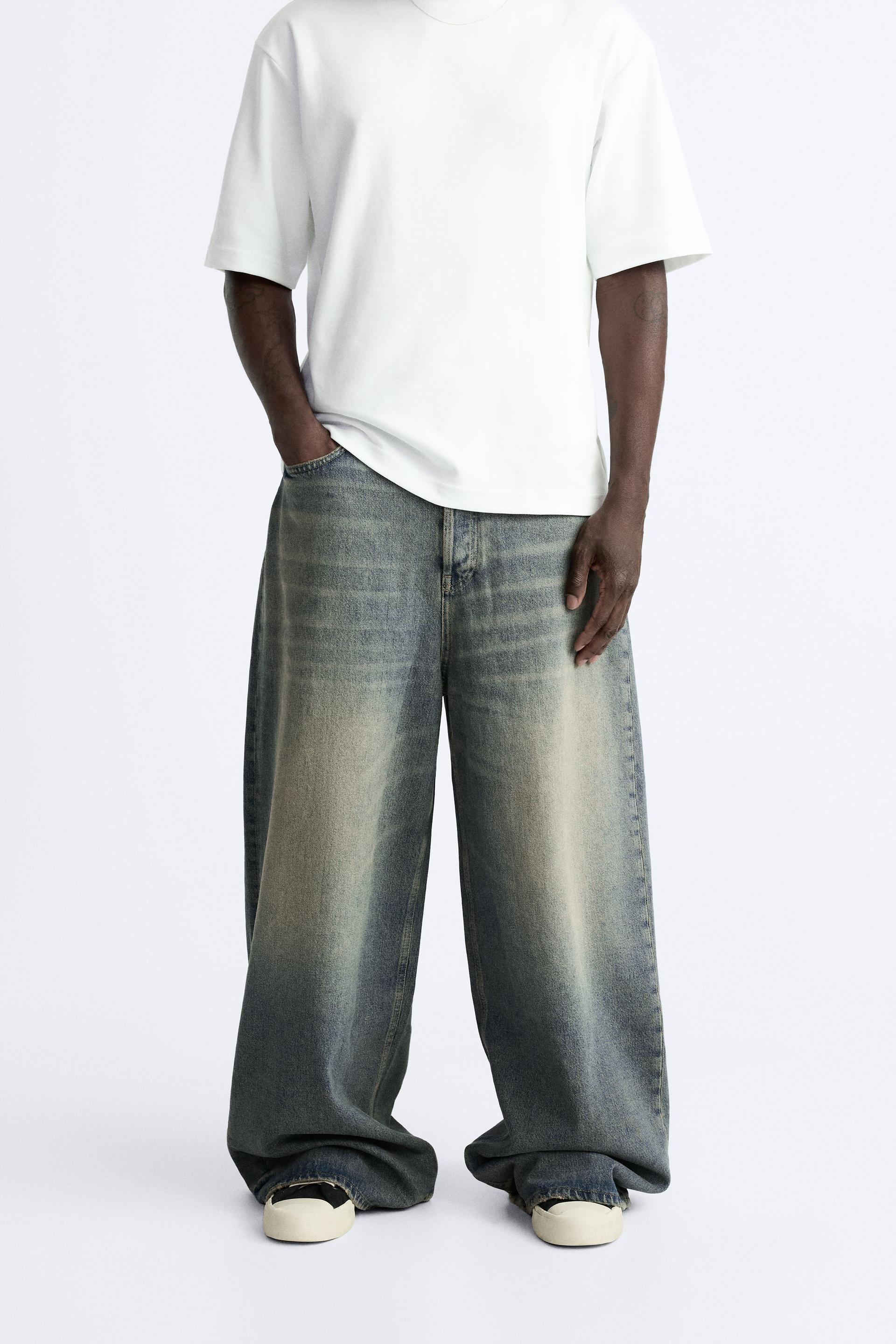 OVERDYED BAGGY JEANS - Sky blue