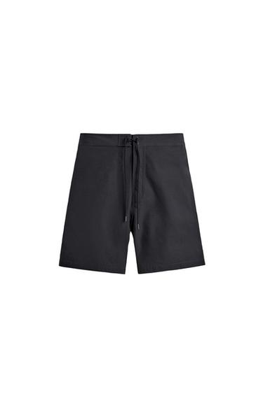 LANGE ZWEMSHORT MET KOORD - Donker marineblauw van Zara