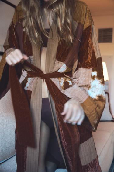 KIMONO LONG AVEC PIÈCES LIMITED EDITION - Multicolore de Zara