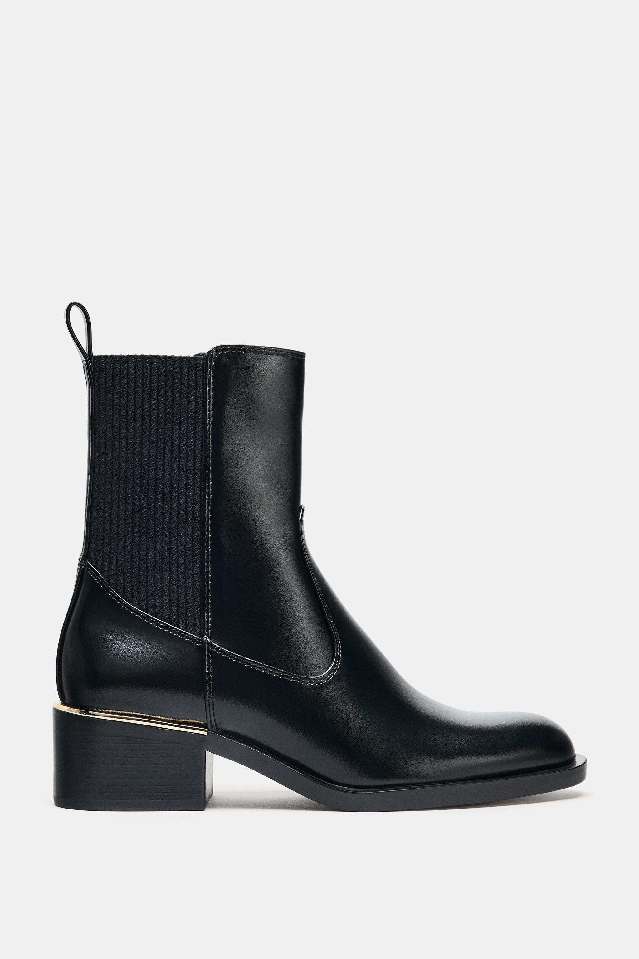 最終値下げ！新品未使用 本革 サイドゴアブーツ　ZARA レディース ✨新品 タグ付き✨ ZARA ザラ 【23】 サイドゴアブーツ レザー