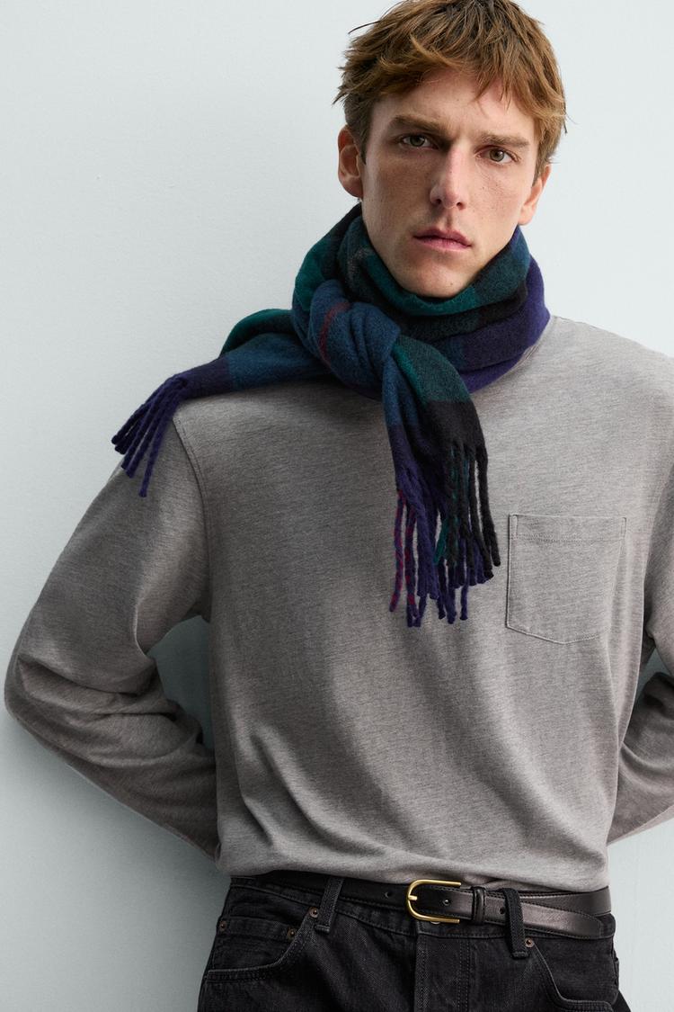 ZARA LONG SLEEVE T-SHIRT WITH POCKET AARON LEVINE X ZARA