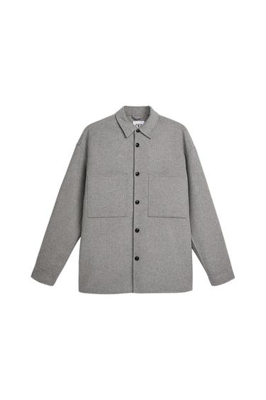 DOUBLE-FACED WOOL BLEND OVERSHIRT