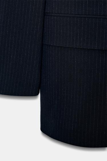 OVERSIZE DOUBLE-BREASTED PINSTRIPE BLAZER - striped by Zara - Image 8