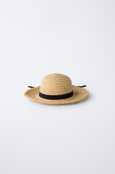SOMBRERO CANOTIER RAFIA DESFLECADO - Caramelo de Zara