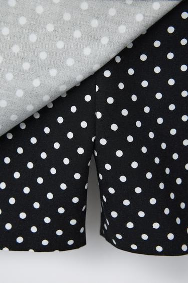 JUPE-SHORT À POIS - Noir de Zara - Image 3