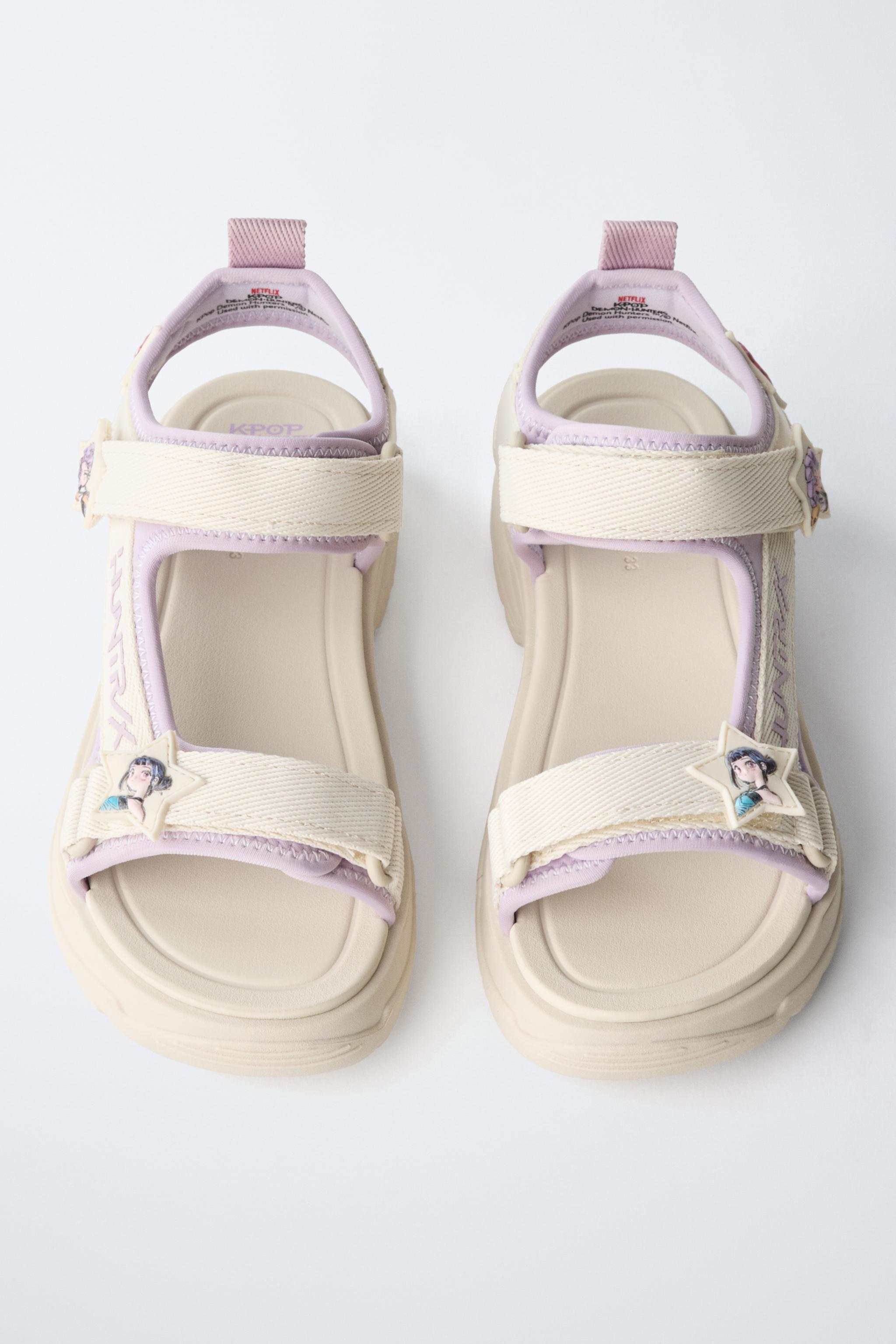 Детские сандалии Zara HUNTRIX KPOP DEMON HUNTERS™ NETFLIX© TECHNICAL SANDALS — фото 4