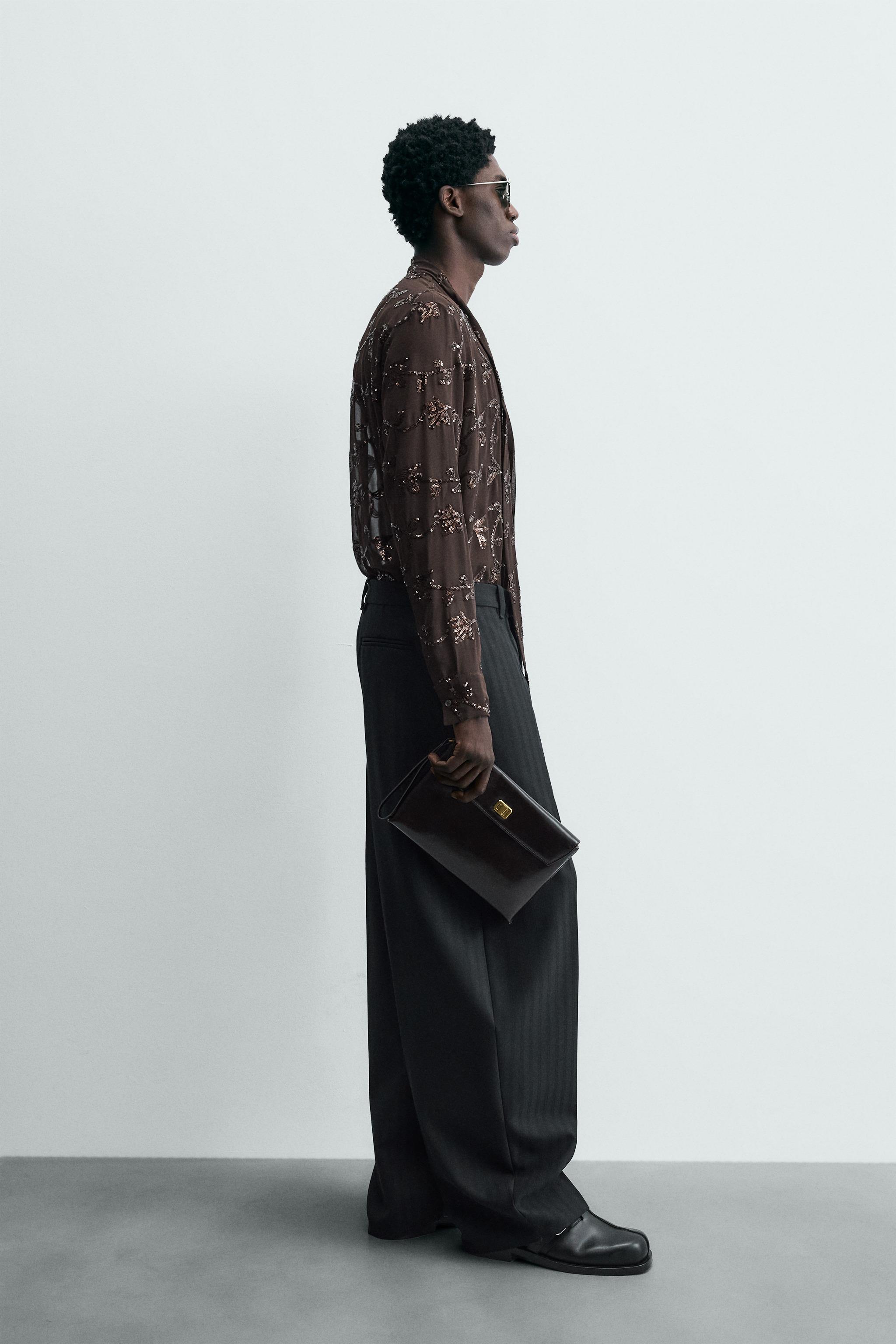 LIMITED EDITION SEQUIN SEMI-SHEER SHIRT