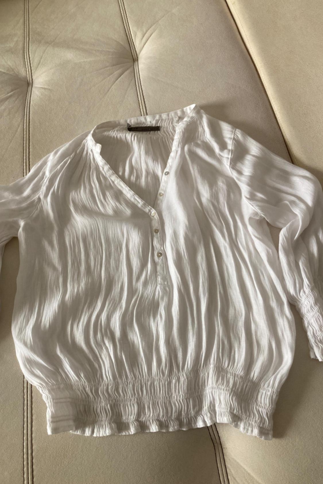 STRIPED SHIRT WITH TOPSTITCHING