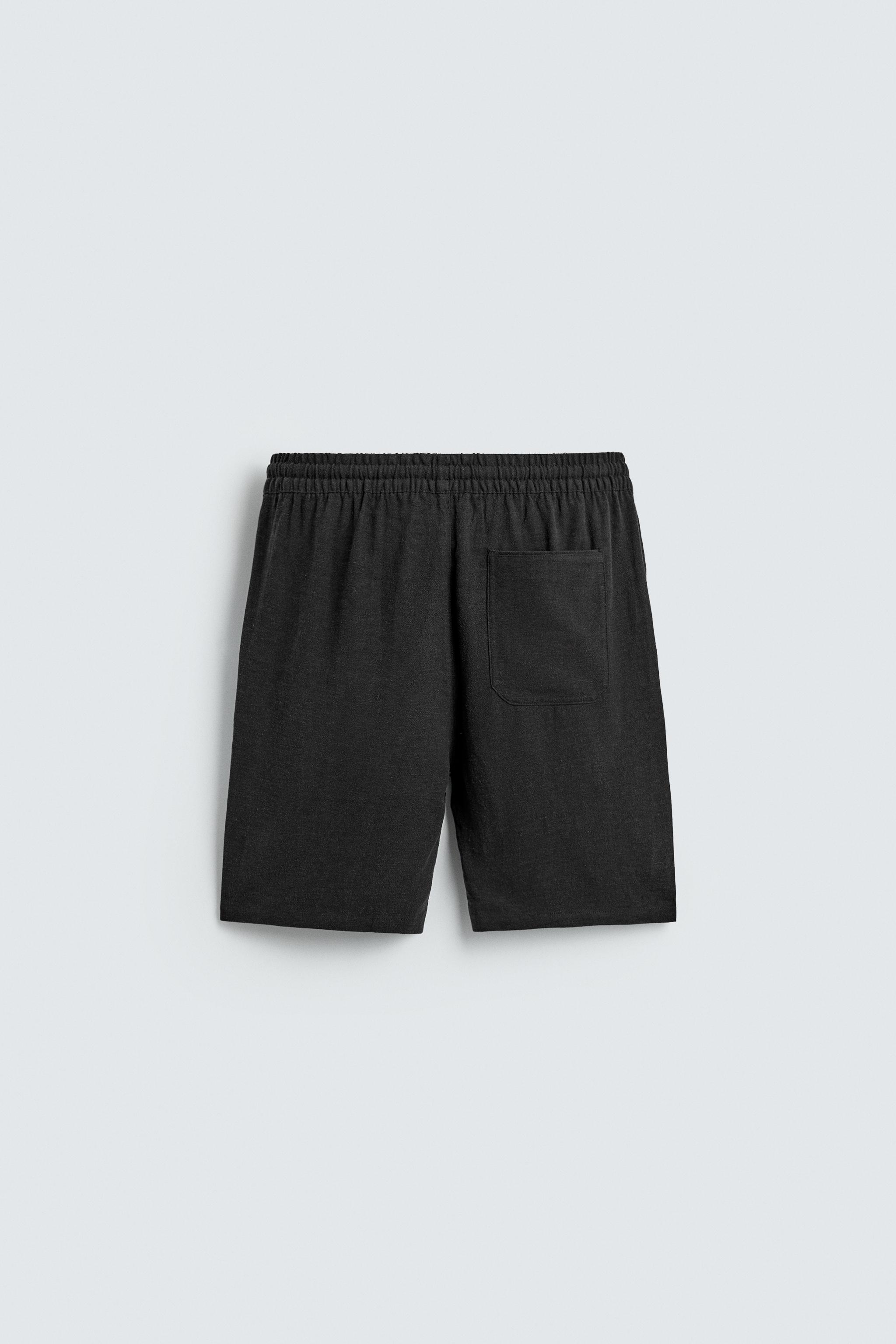 RELAXED FIT VISCOSE - LINEN SHORTS