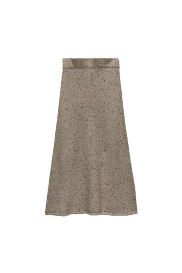 KNIT MIDI SKIRT
