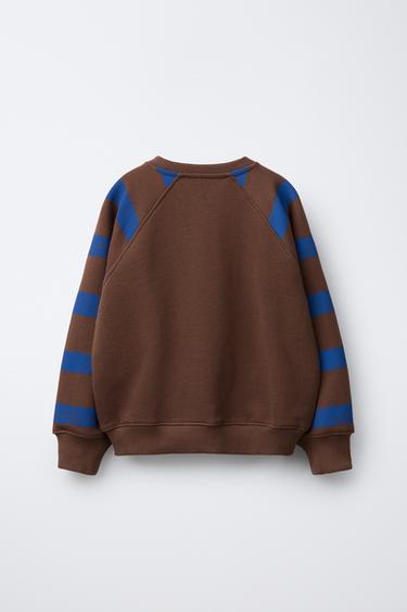 SHAPES PRINT SWEATSHIRT - Brown by Zara - Image 1