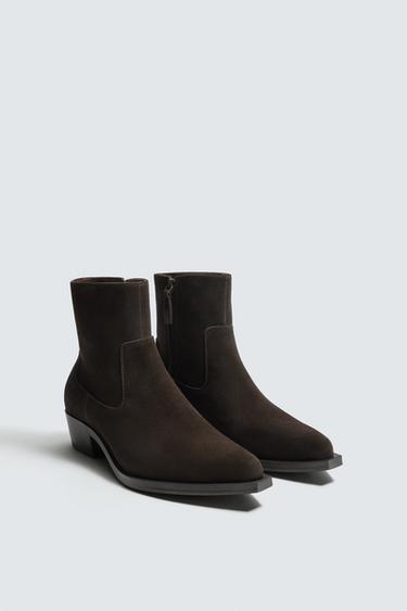 COWBOY-STIEFEL MIT SPITZER FORM - Braun von Zara