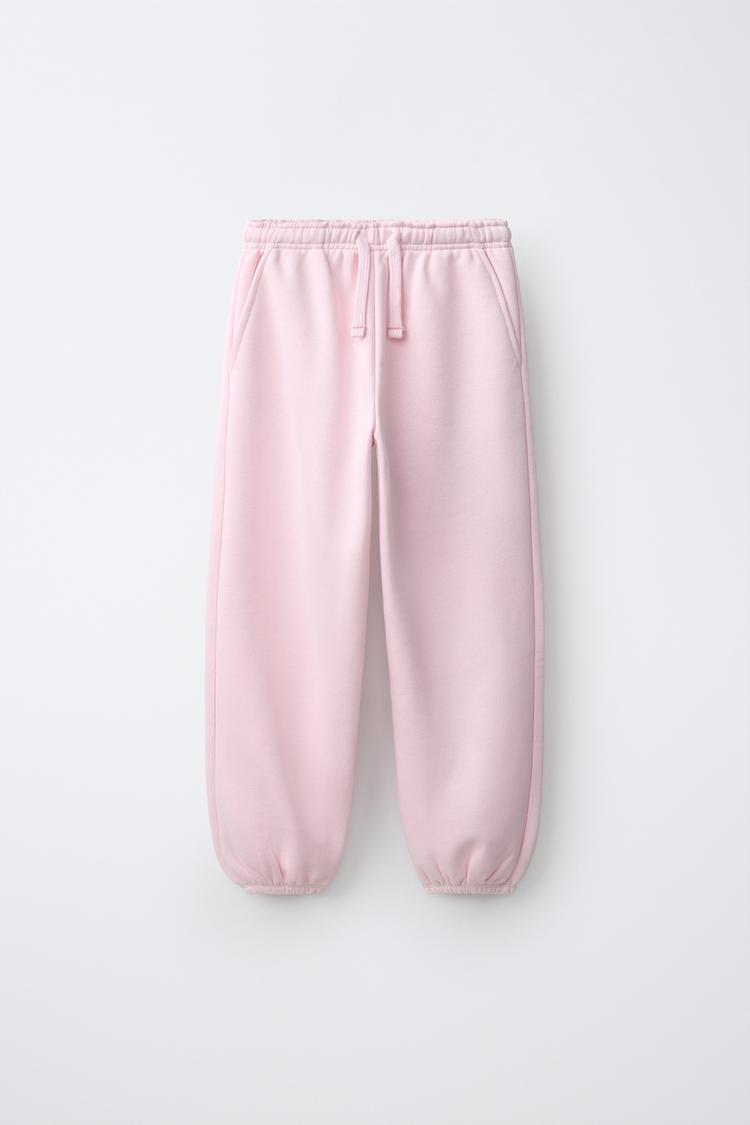 PLUSH JOGGING PANTS — Pink