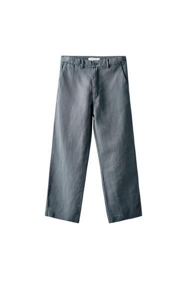 6-10 AÑOS/ PANTALÓN ALGODÓN LINO LIMITED EDITION - Azul / Acero de Zara - Imagen 0