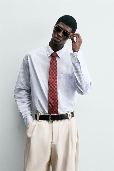 STRIPED TEXTURED SHIRT - striped by Zara