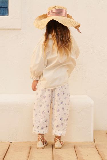LIMITED EDITION FLORAL TEXTURED TROUSERS - Printed by Zara - Image 2