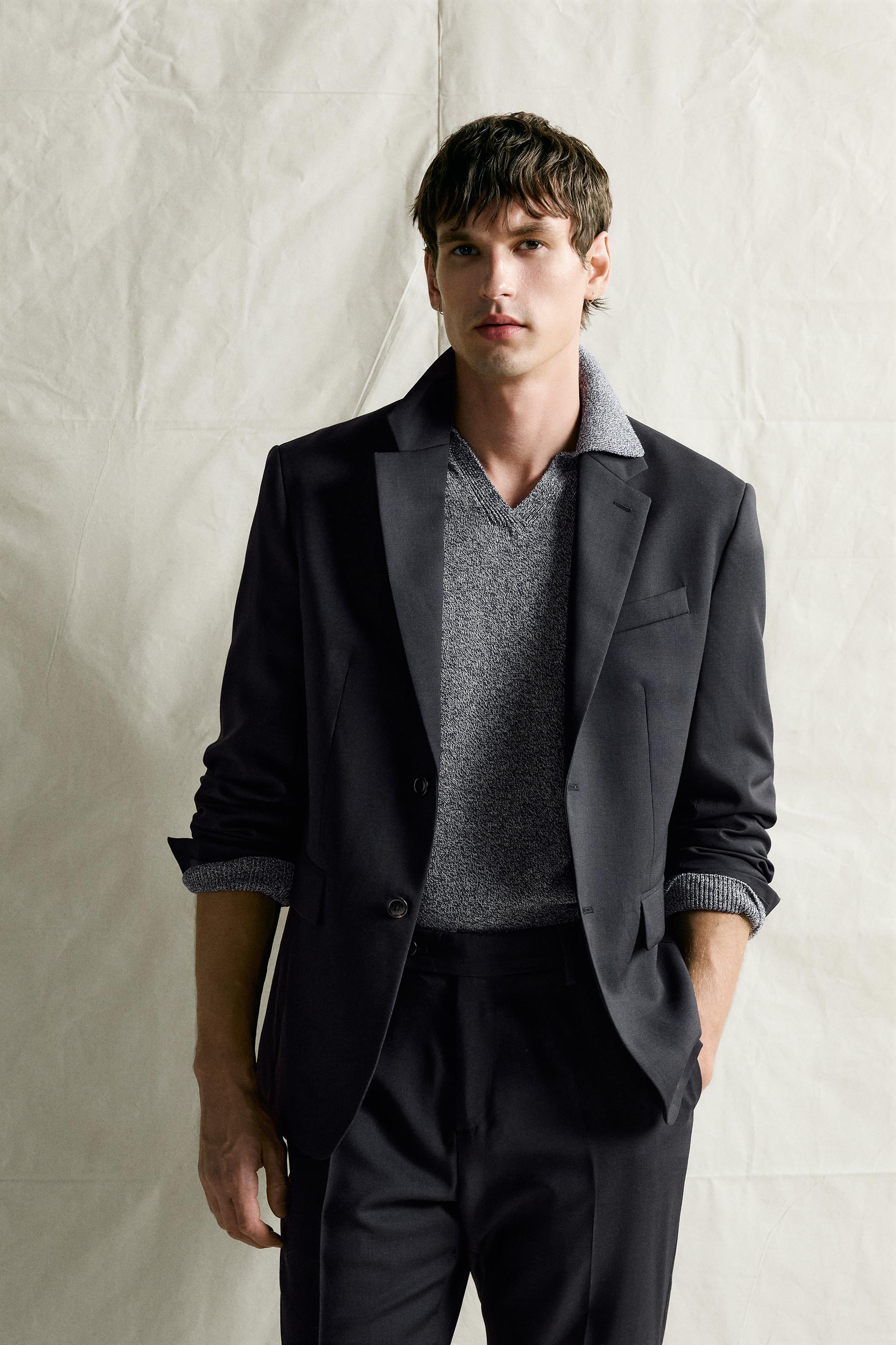 100% WOOL REGULAR FIT SUIT BLAZER