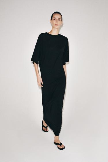 ROBE LONGUE FLUIDE - Noir de Zara - Image 0
