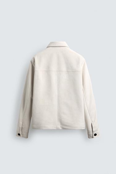 SURCHEMISE EFFET DAIM - Blanc cassé de Zara - Image 6