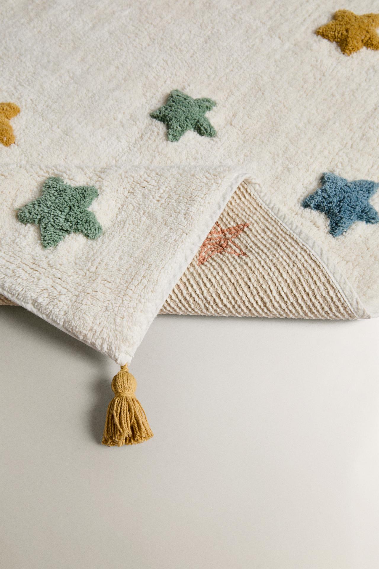 KIDS' STAR BATH MAT — Oyster-white