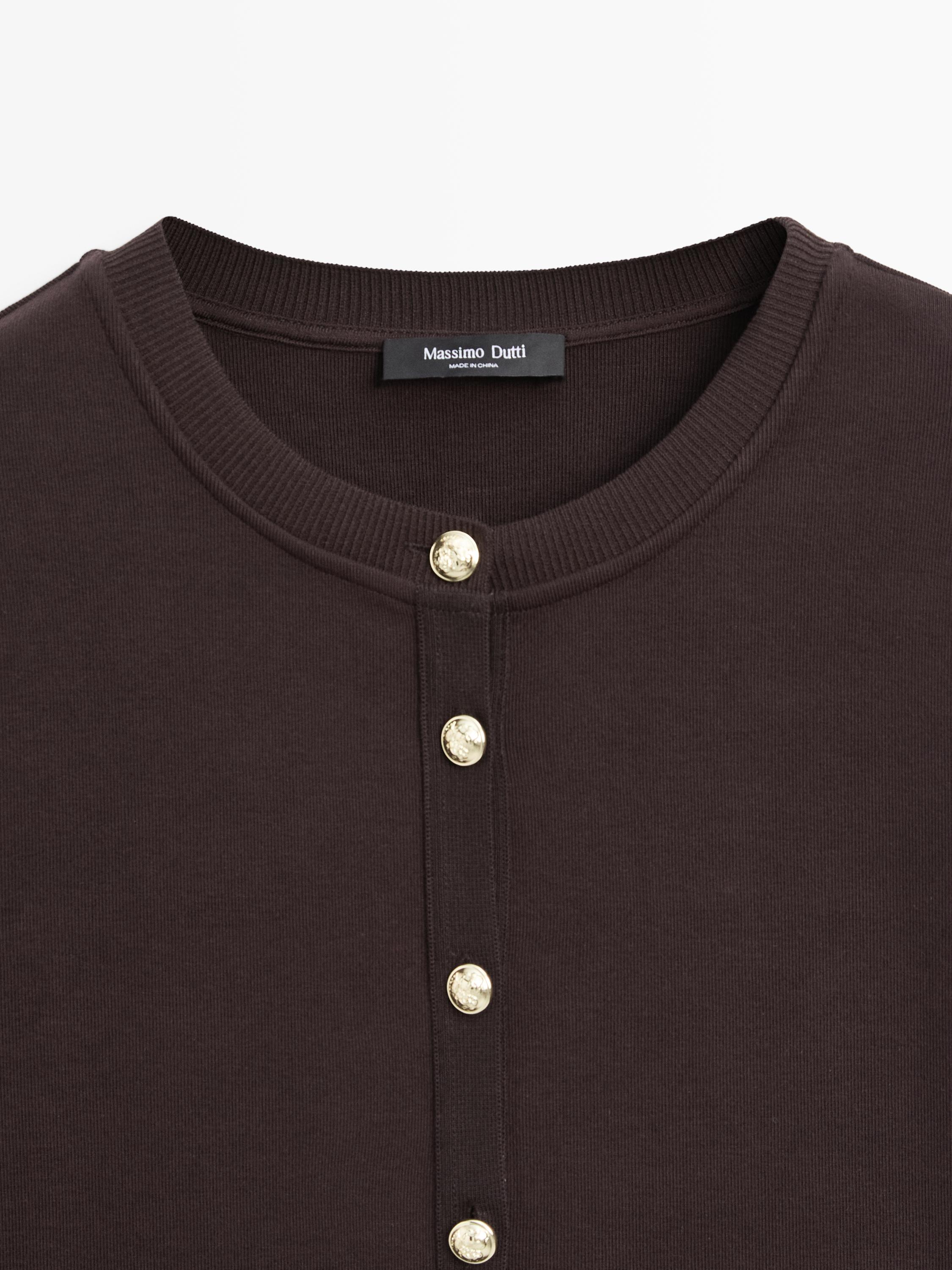 Cardigan with gold buttons