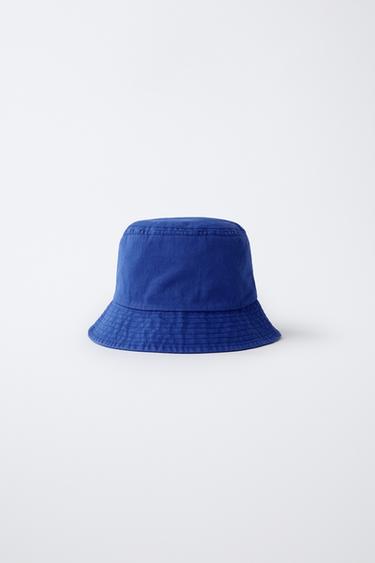GORRO BOB EFECTO LAVADO - Azul de Zara