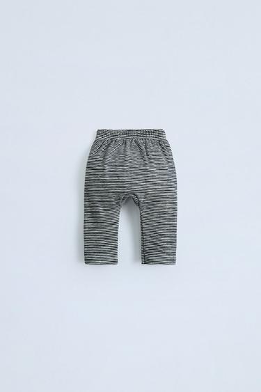 PANTALON À RAYURES TISSÉES - Bleu marine de Zara - Image 1