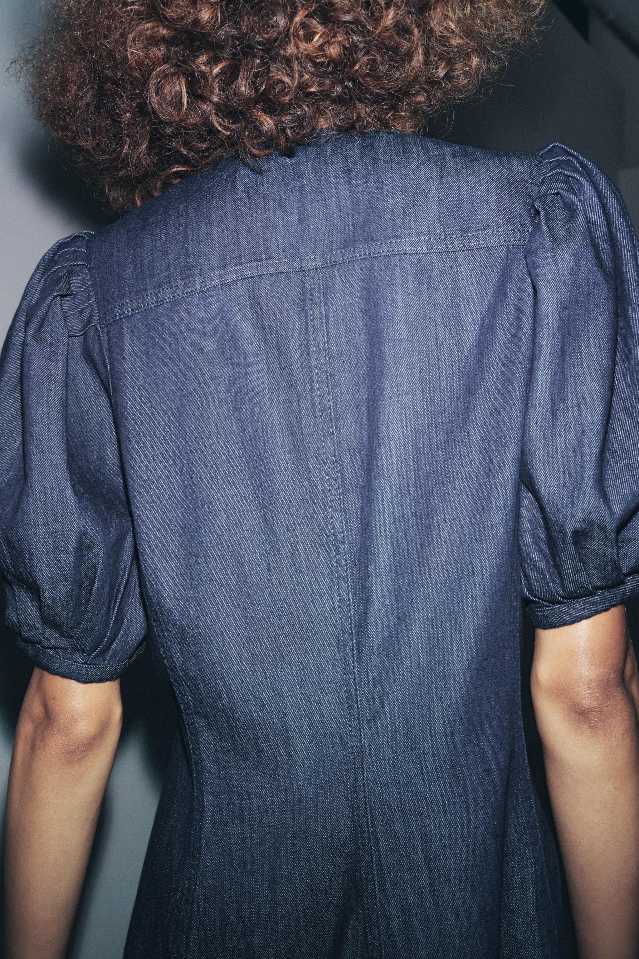 【ZARA】ZW COLLECTION デニムワンピース ブルー | 5216/240/400 ZW COLLECTION デニムワンピース - ブルー | ZARA Japan / 日本