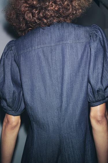 ROBE EN JEAN ZW COLLECTION - Bleu de Zara - Image 3