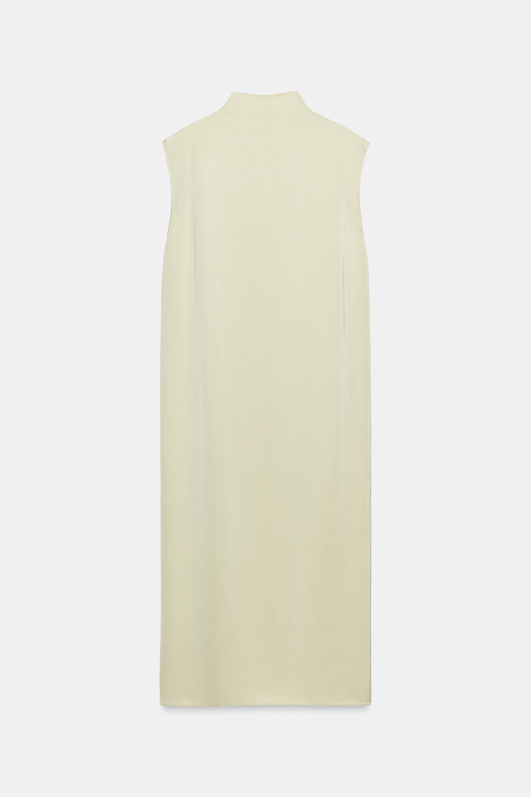 SATIN EFFECT FIREMAN CLASP DRESS ZW COLLECTION