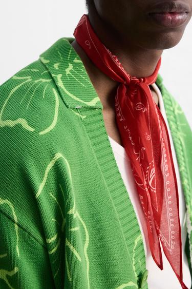 COTTON - SILK BANDANA © OTIS KWAME KYE QUAICOE - Red by Zara - Image 1