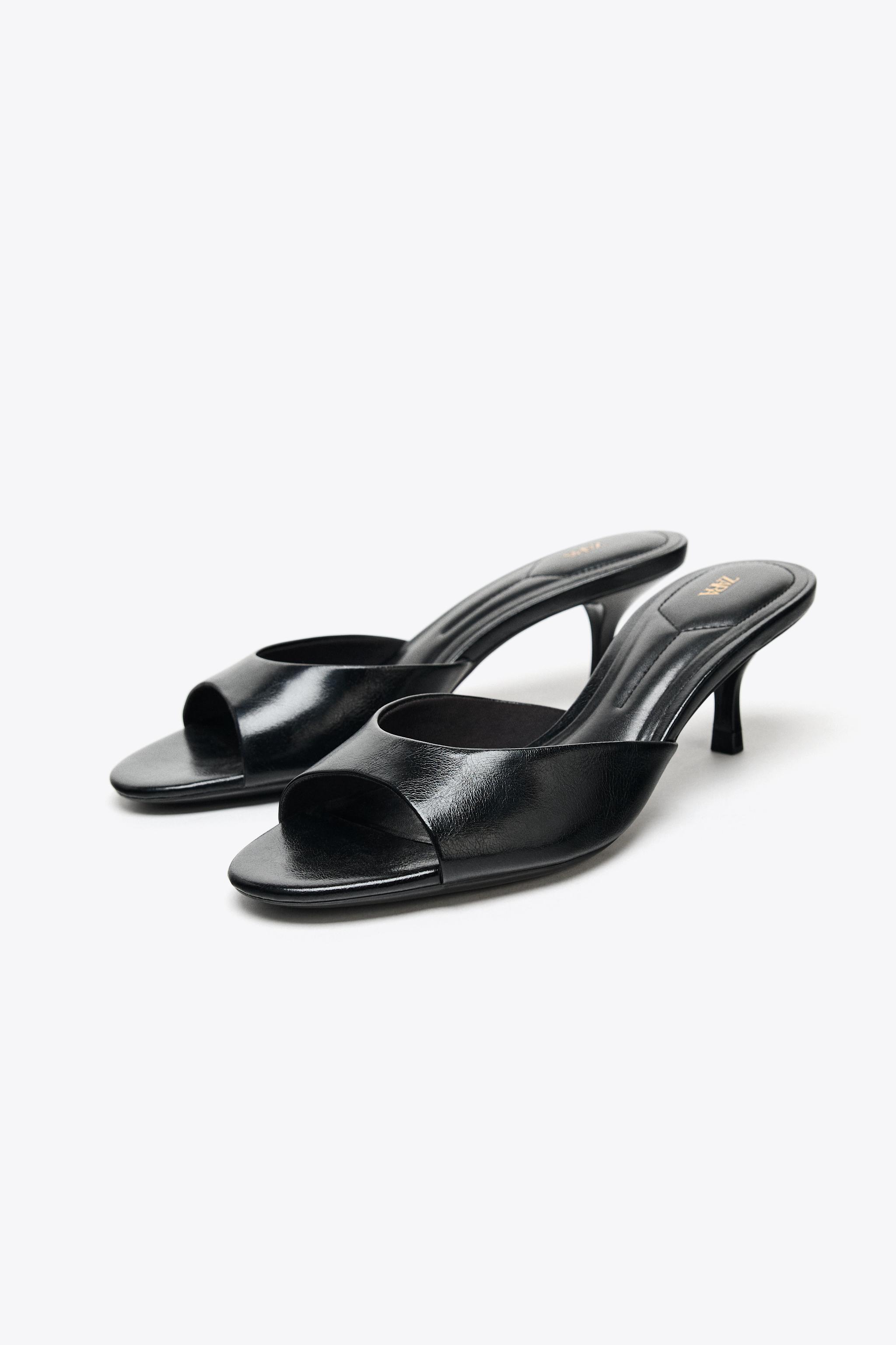 PATENT LEATHER SANDALS - Black | ZARA United States