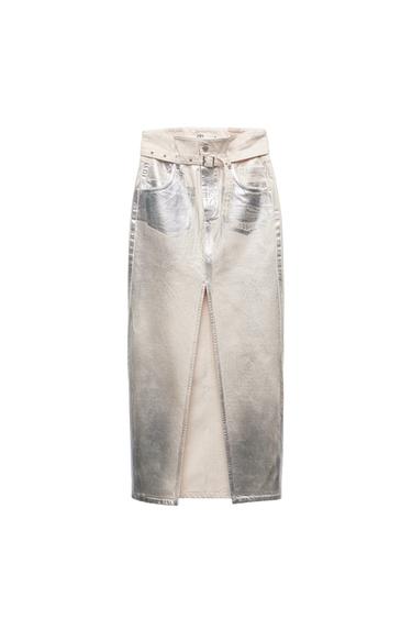 ZW METALLIC MIDI SKIRT
