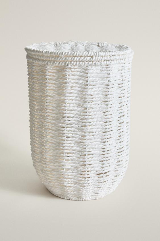 POUBELLE À PAPIER DE SALLE DE BAIN COUVERCLE AMOVIBLE - Blanc de Zara - Image 0