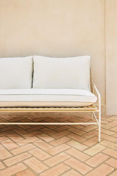 ALMOFADA DE ASSENTO DE BANCO EXTERIOR LISO - Cru da Zara