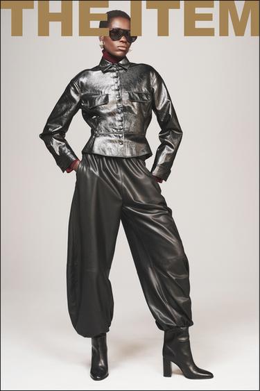 Zara PEPLUM FAUX LEATHER JACKET - THE ITEM ZARA WOMAN - Black