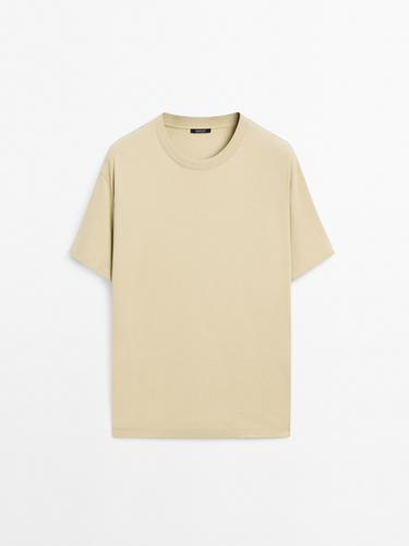 Zara 100% cotton medium weight T-shirt - Greenish