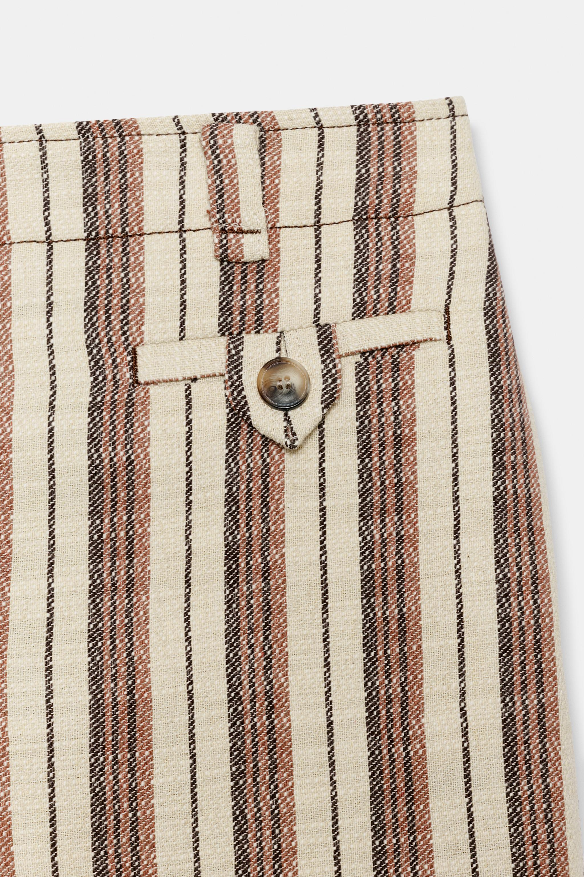 STRIPED STRAIGHT LEG PANTS