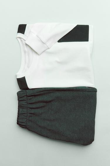 6-14 JAAR/ PYJAMA MET BERGPRINT - Groen van Zara