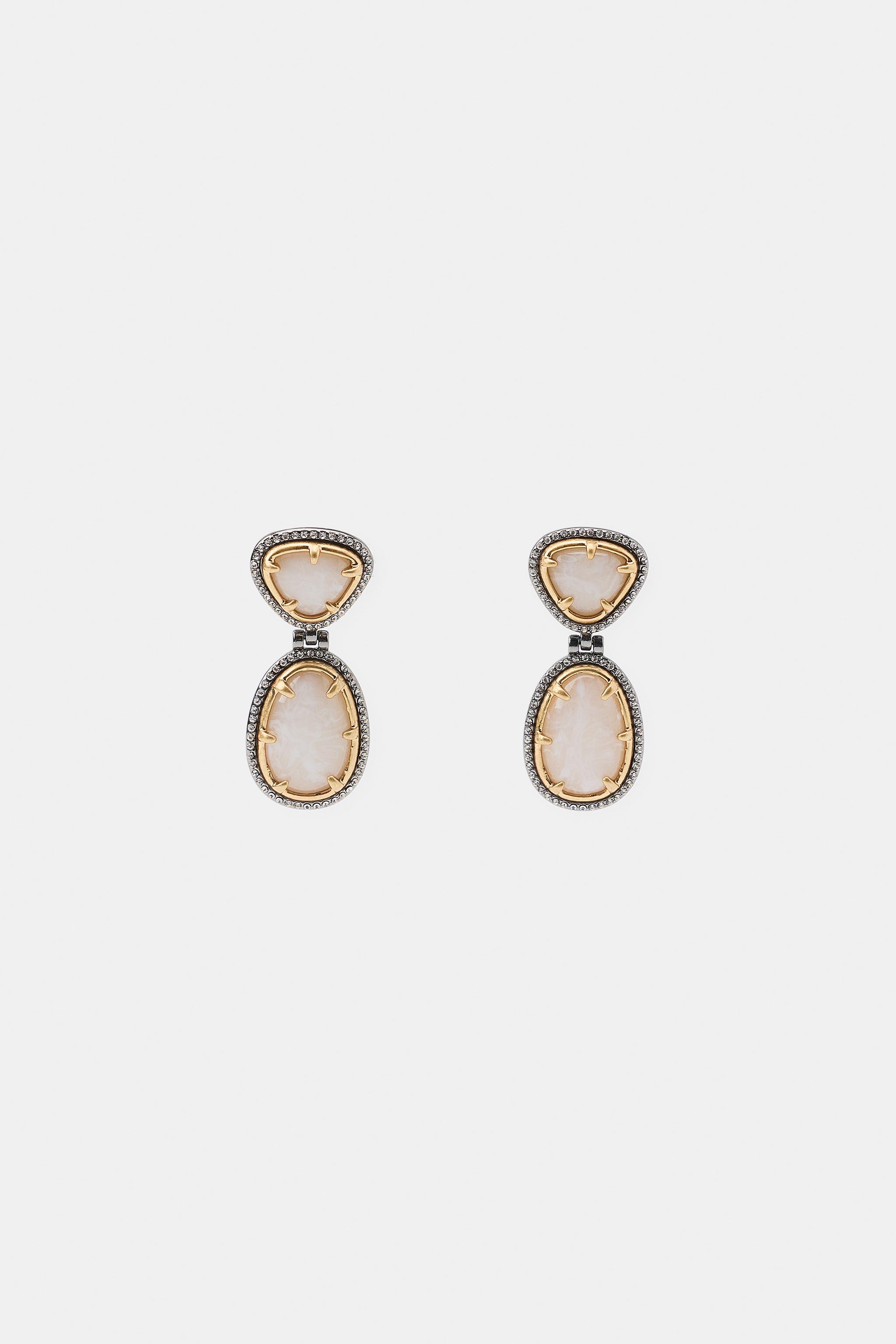 SHINY STONE EARRINGS