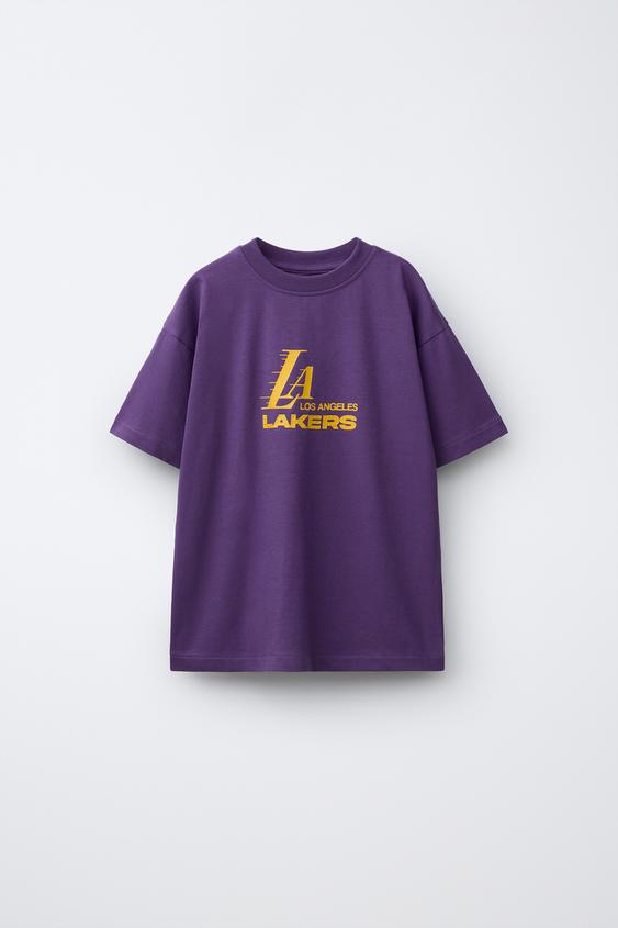 PRINTED NBA T-SHIRT - LOS ANGELES LAKERS - Purple by Zara - Image 0