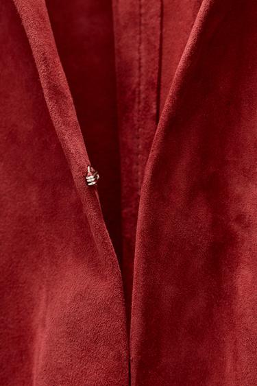 CAMISA BOLSILLO PIEL ANTE LIMITED EDITION - Burgundy de Zara