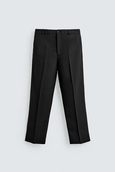 TEXTURED SUIT TROUSERS - Black by Zara