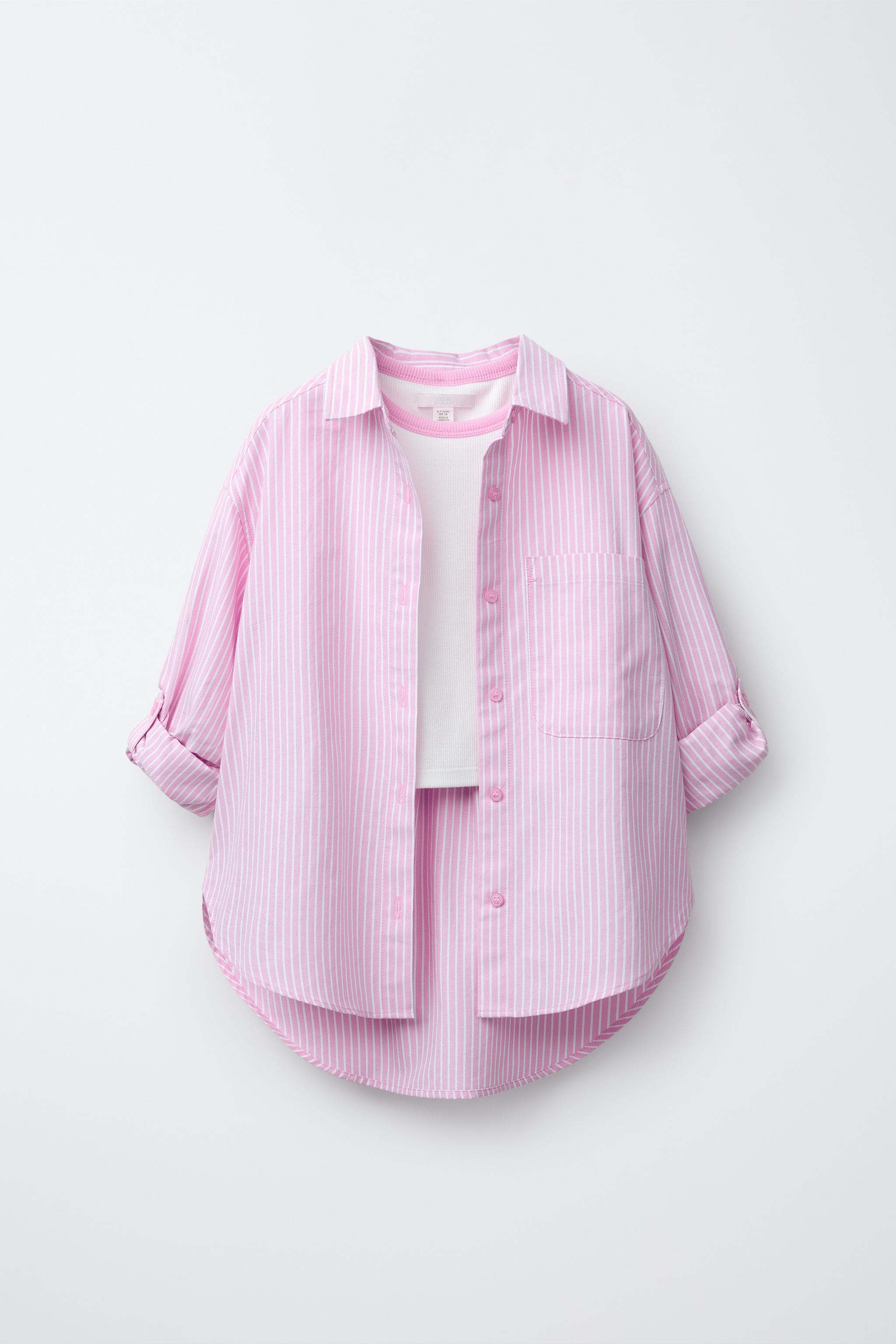 STRIPED SHIRT PACK WITH CONTRAST RIB T-SHIRT